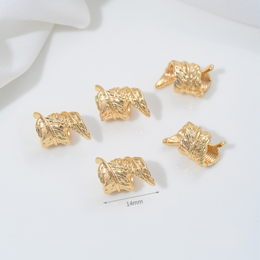 Gold Plated Decorative Tubular Spacer Bead for Jewelry Making Multiple Style