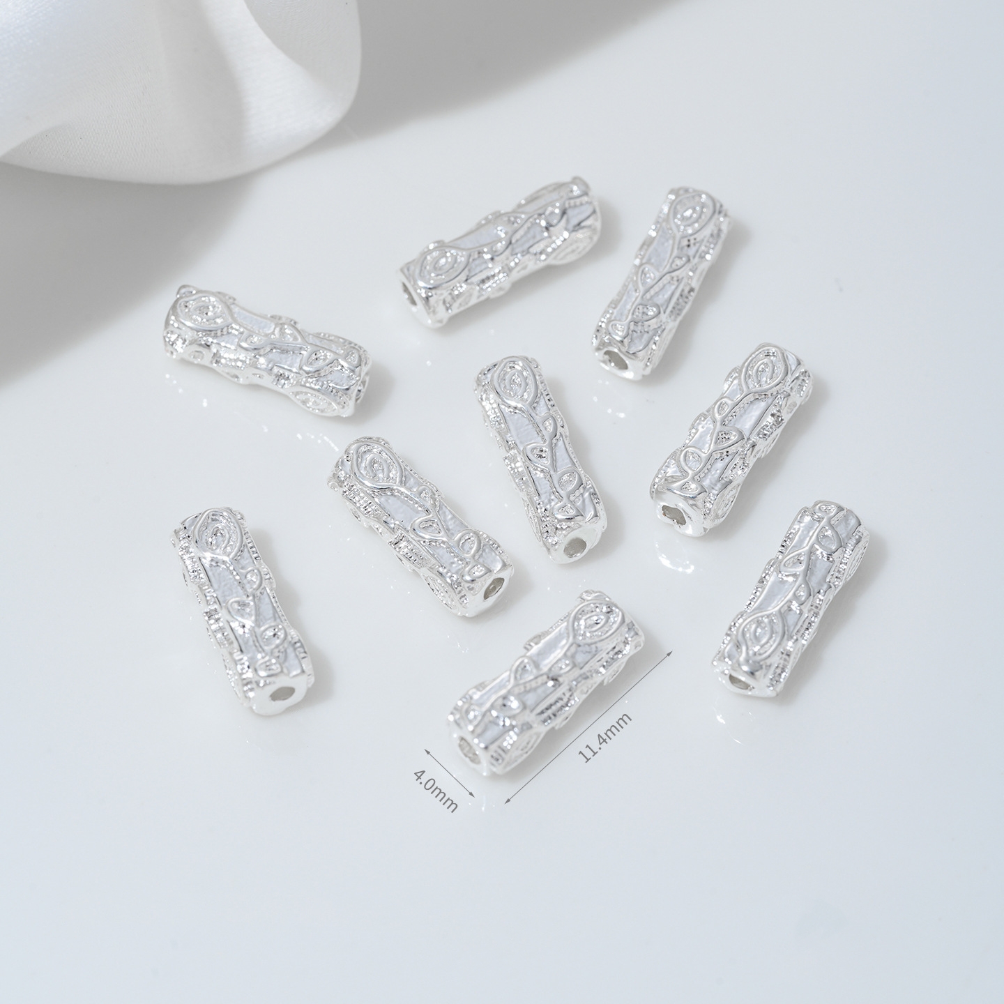 Gold Plated Cubic Zirconia Inlaid Tube Spacer Beads Connector for Jewelry DIY Multiple Style