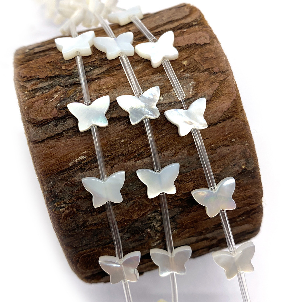 6*9mm Butterfly Beads Made of Natural Sea Shell 1 Piece