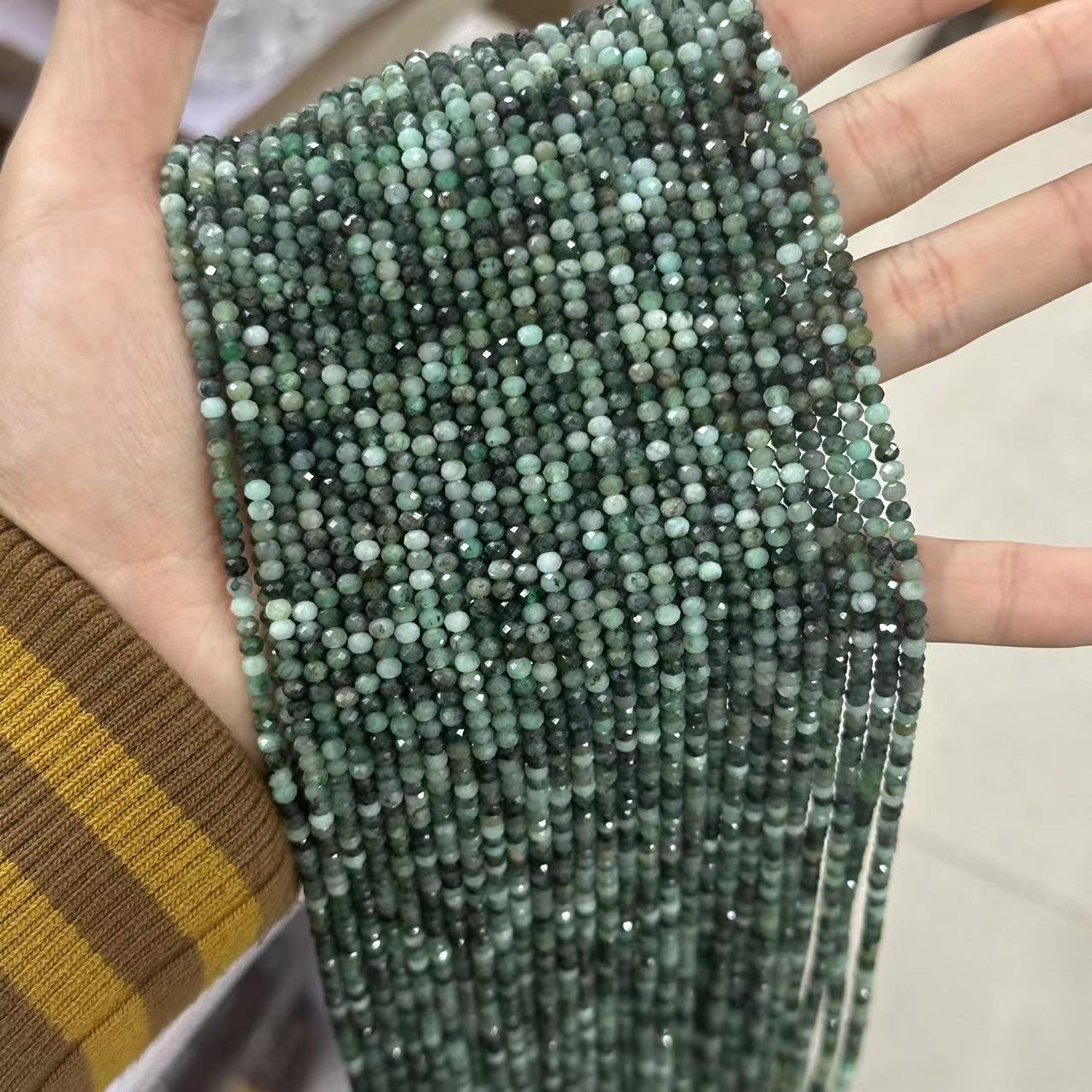 2*3mm 3*4mm Natural Gemstone Faceted Wheel Beads Strand for Jewelry DI