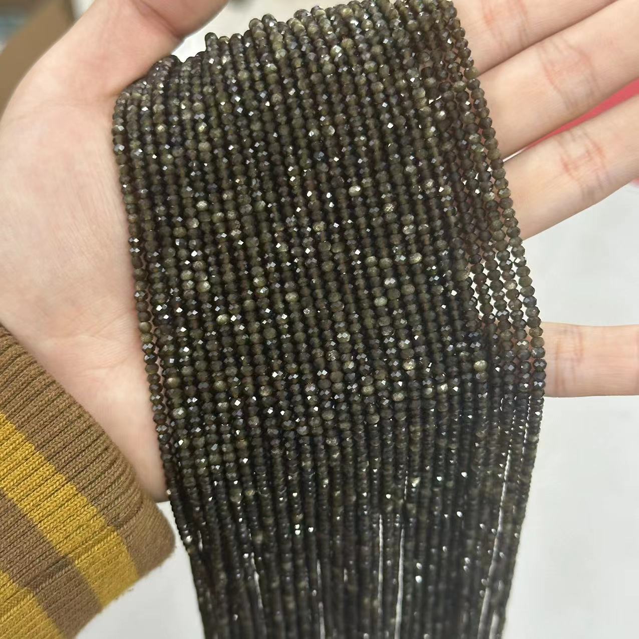 2*3mm 3*4mm Natural Gemstone Faceted Wheel Beads Strand for Jewelry DIY