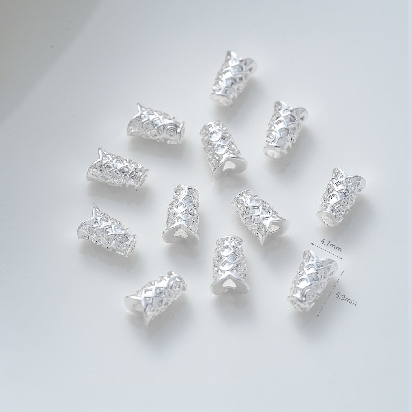 Gold Plated Cubic Zirconia Inlaid Tube Spacer Beads Connector for Jewelry DIY Multiple Style