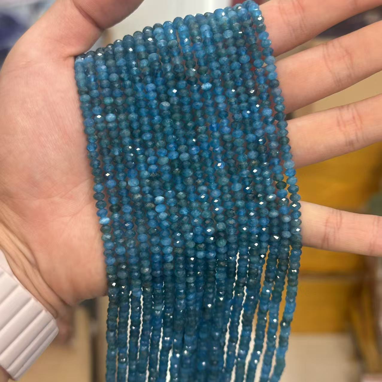 2*3mm 3*4mm Natural Gemstone Faceted Wheel Beads Strand for Jewelry DI