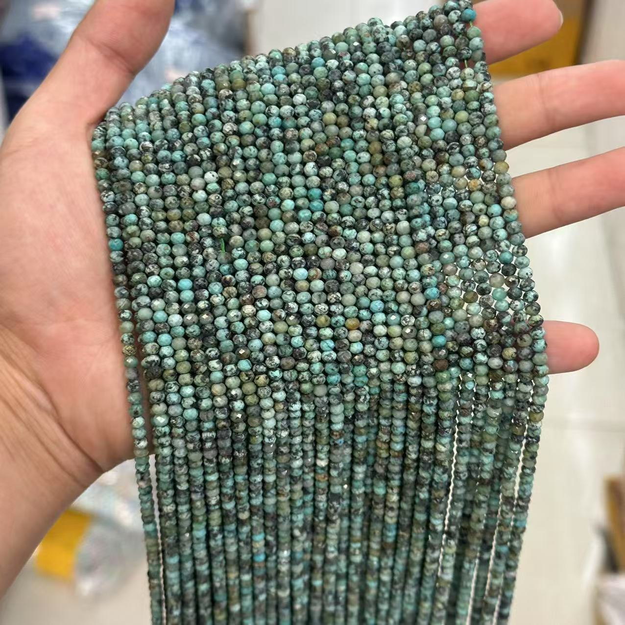 2*3mm 3*4mm Natural Gemstone Faceted Wheel Beads Strand for Jewelry DI