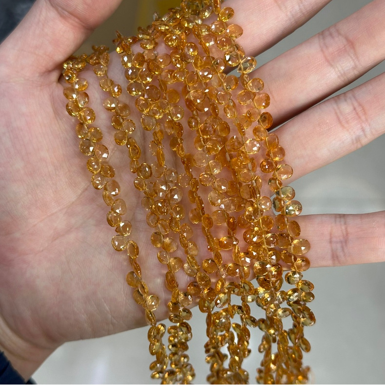 Multi High Quality Natural Gemstone Teardrop Beads 10 PCS for Jewelry DIY