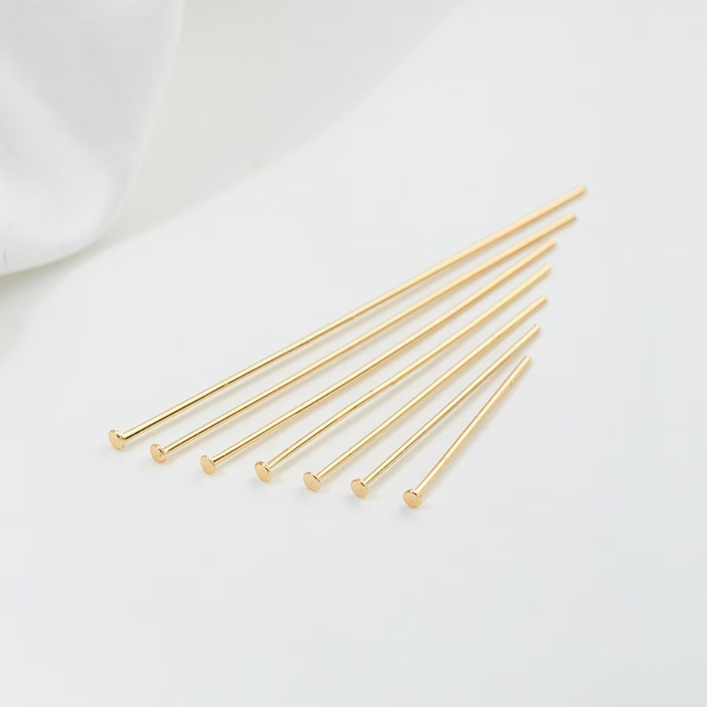 Handmade Titanium Needle Accessory Ball Pins Flat Pins Eye Pins 100pcs