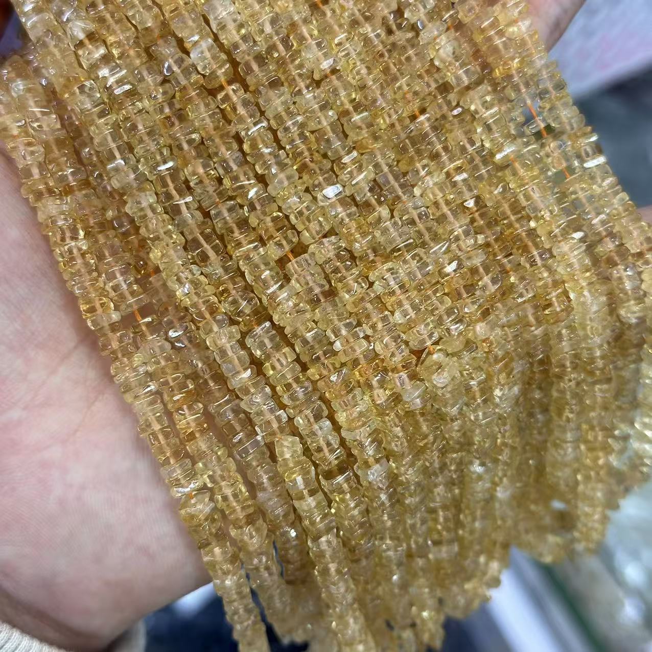 Gemstone Irregular Flat Sheet spacer beads strand 