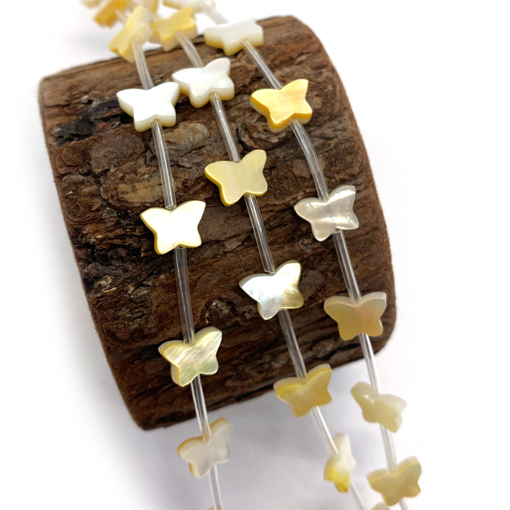 6*9mm Butterfly Beads Made of Natural Sea Shell 1 Piece