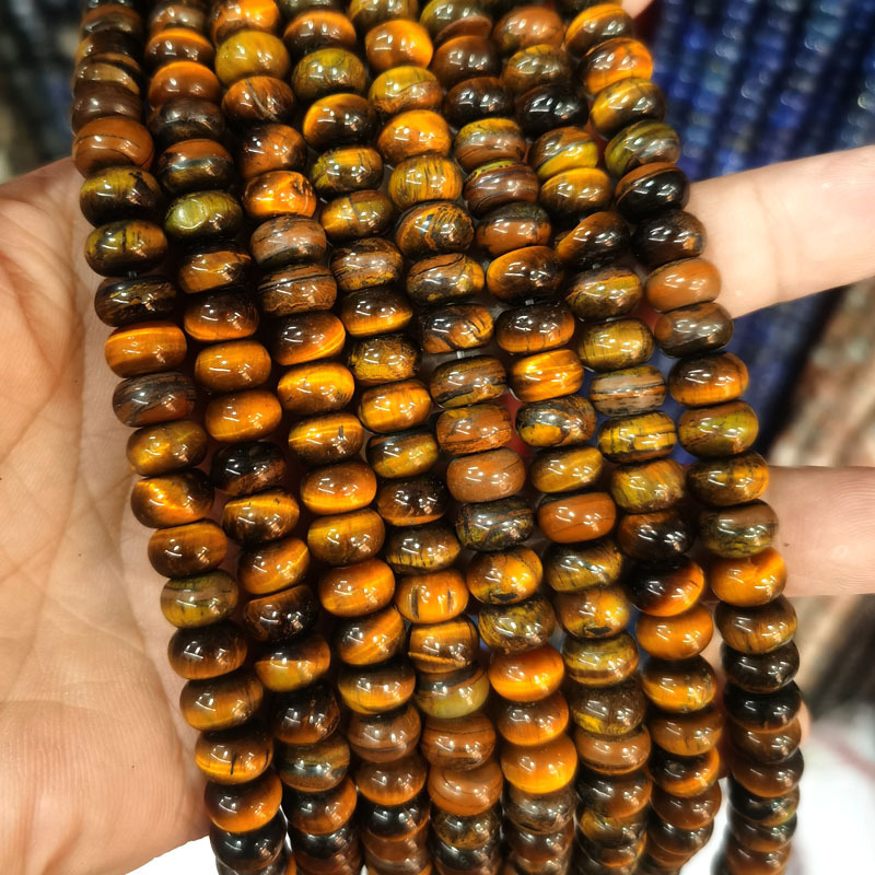 Natural Gemstone 5*8mm Wheel Beads Strand