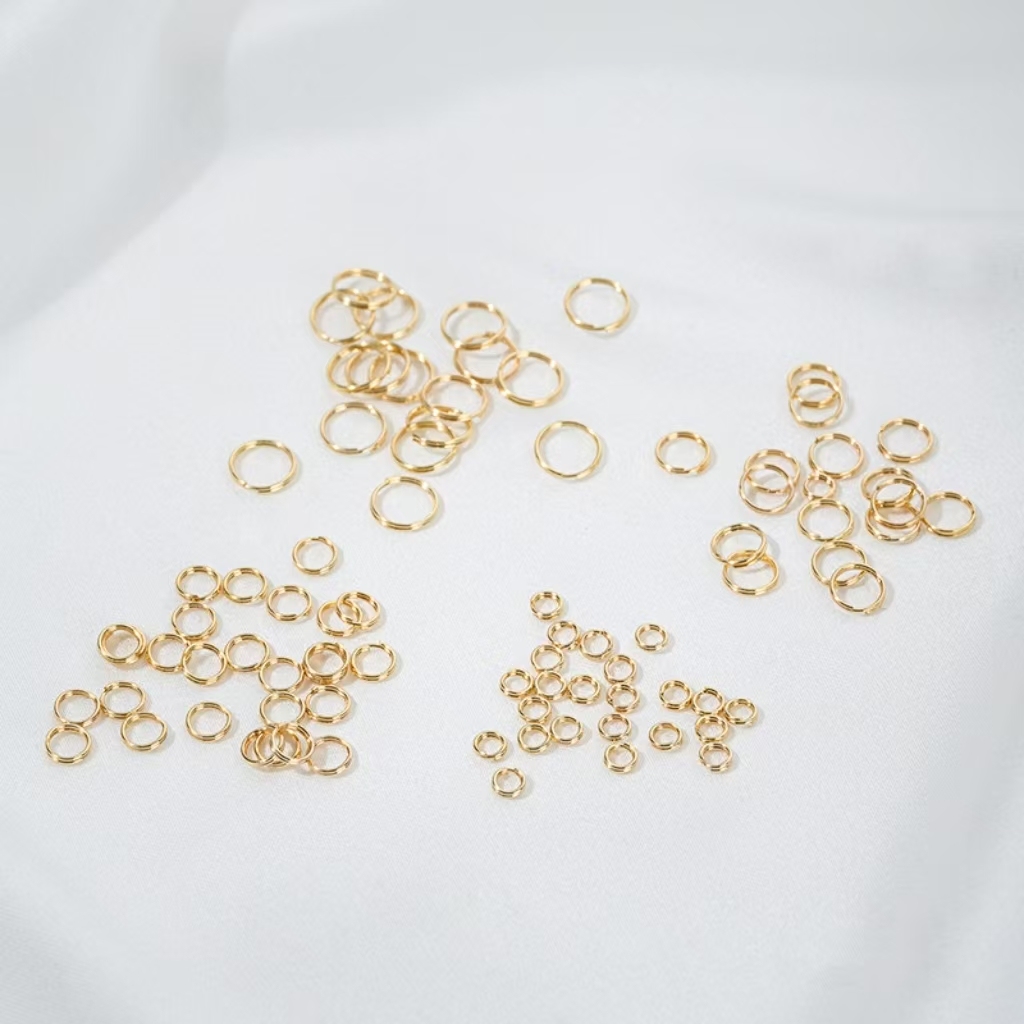 Titanium Steel Dual-Layer Jumping Rings Open Rings 50pcs
