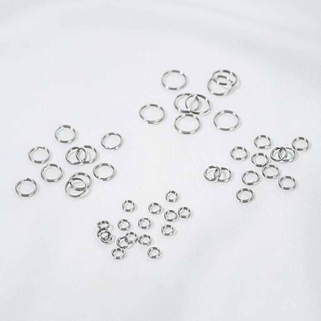 Titanium Steel Dual-Layer Jumping Rings Open Rings 50pcs