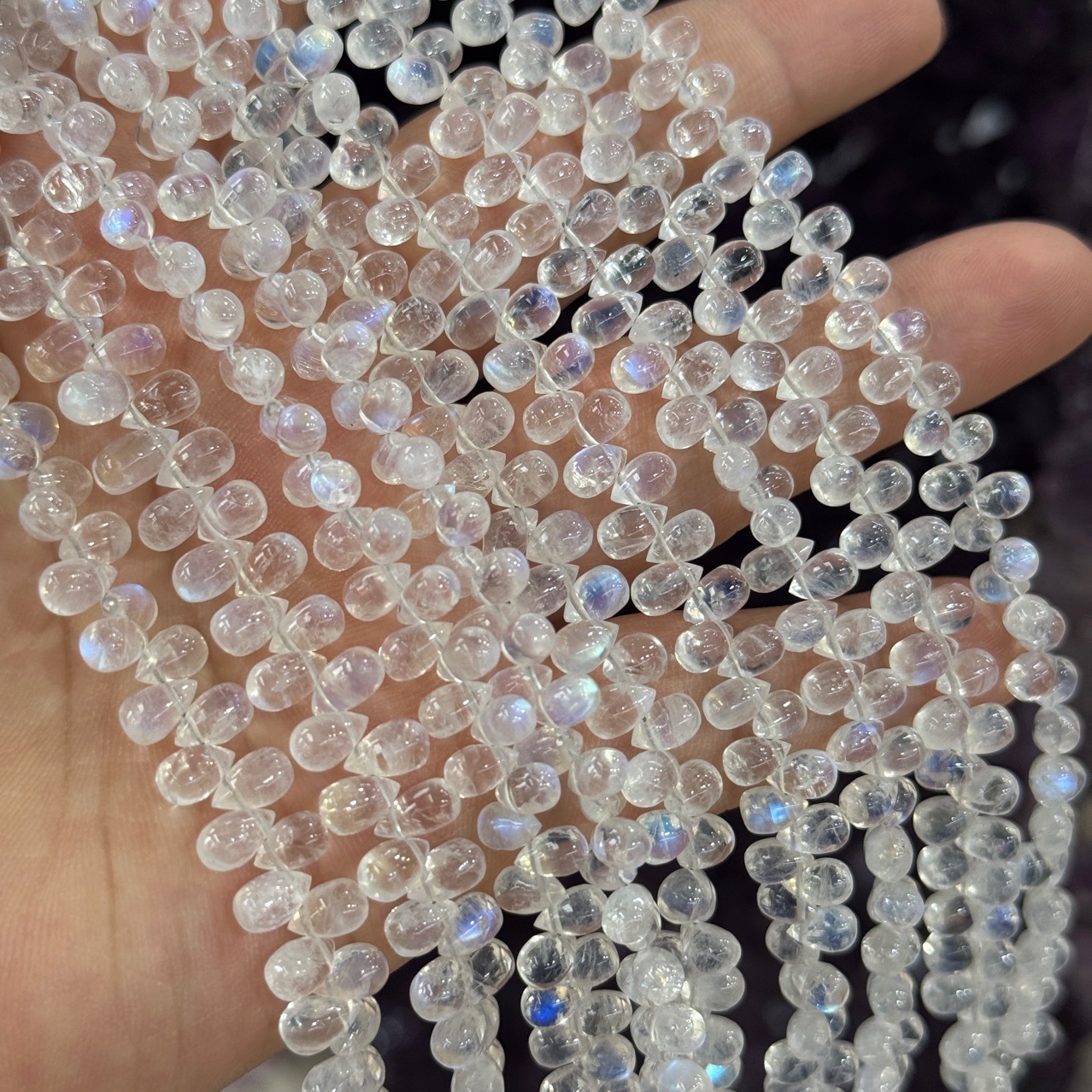 Multi High Quality Natural Gemstone Teardrop Beads 10 PCS for Jewelry