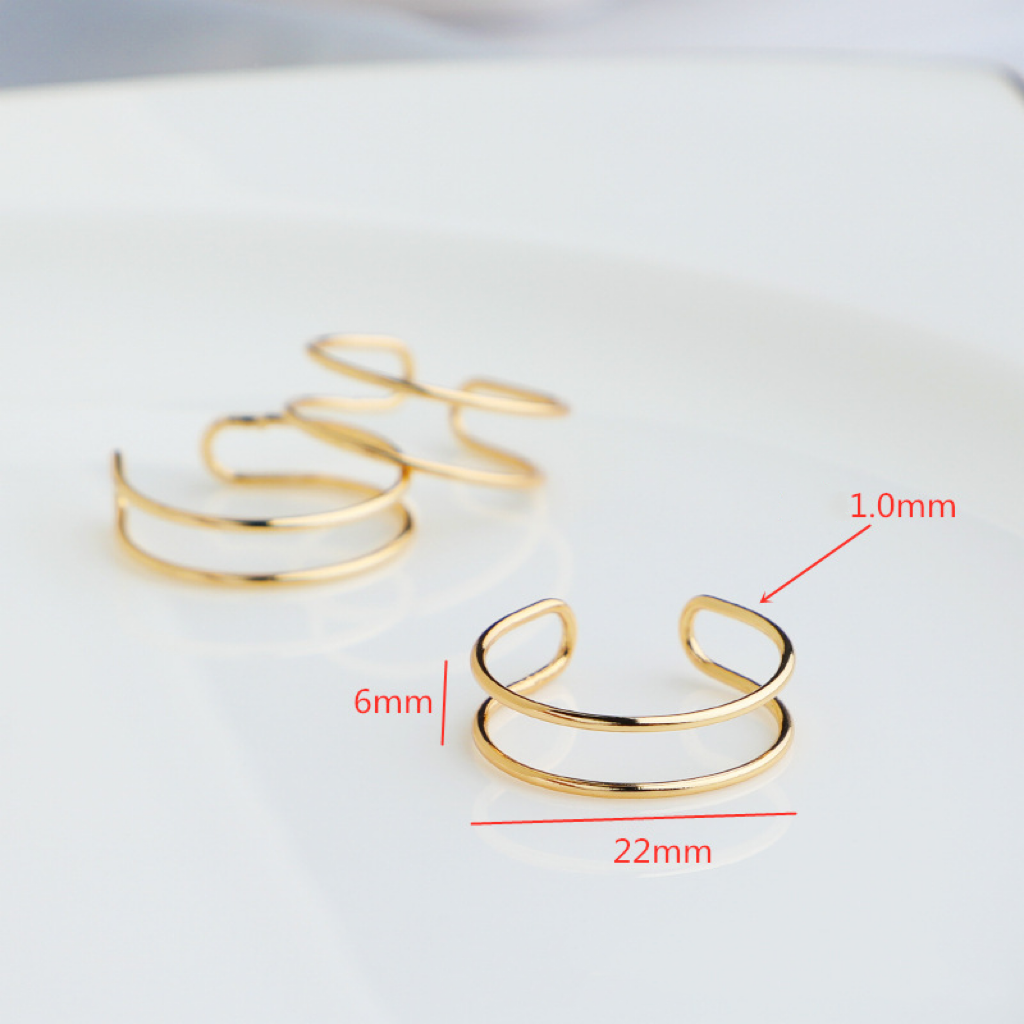 14k Gold Plated Dual Line Ring Accessory for Ring Making