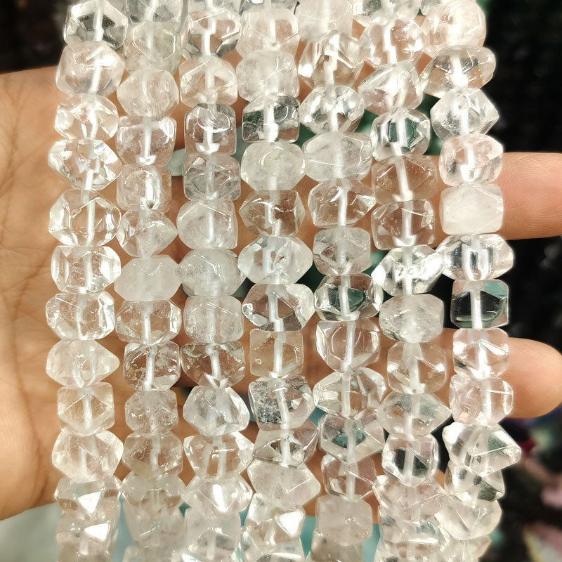 6*11mm gemstone irregular rhombus faceted beads strand