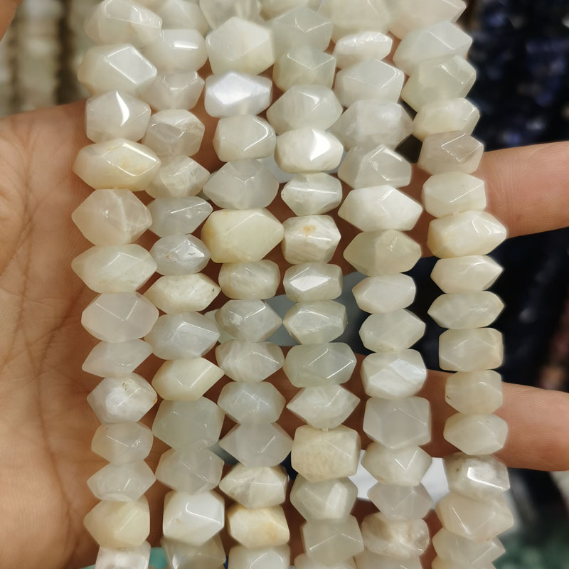 6*11mm gemstone irregular rhombus faceted beads strand