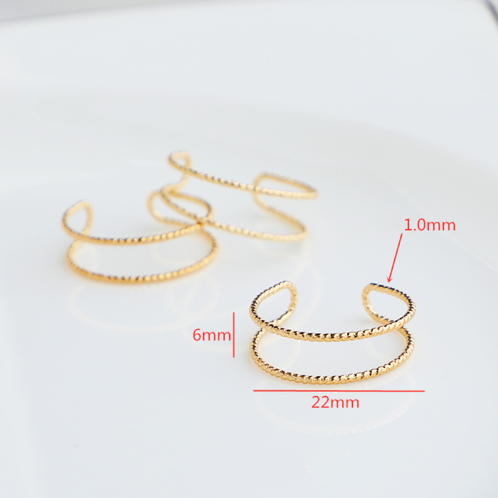 14k Gold Plated Dual Line Ring Accessory for Ring Making