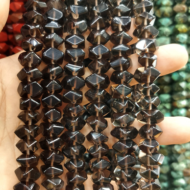 6*11mm gemstone irregular rhombus faceted beads strand