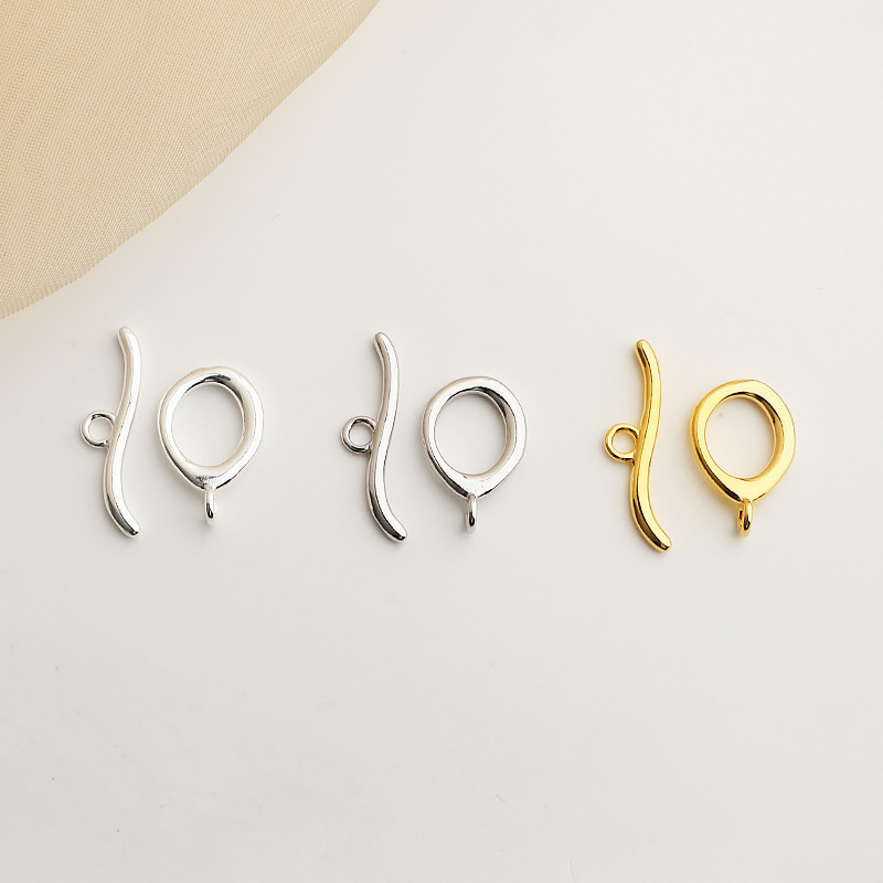 925 Sterling Silver OT Buckle for Jewelry DIY Multiple Style Color Size