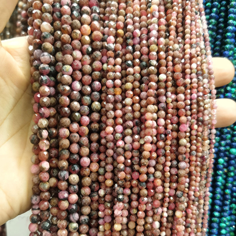 Natural Gemstone 2mm 3mm 4mm Faced Beads Strand-likayjewel