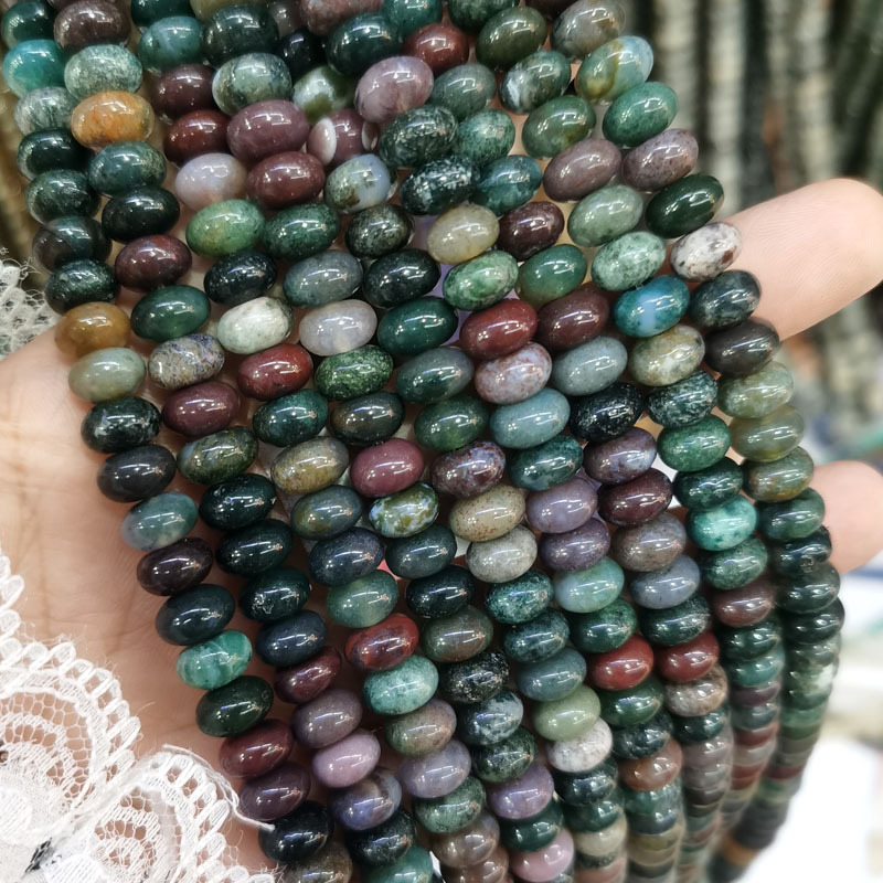 Natural Gemstone 5*8mm Wheel Beads Strand
