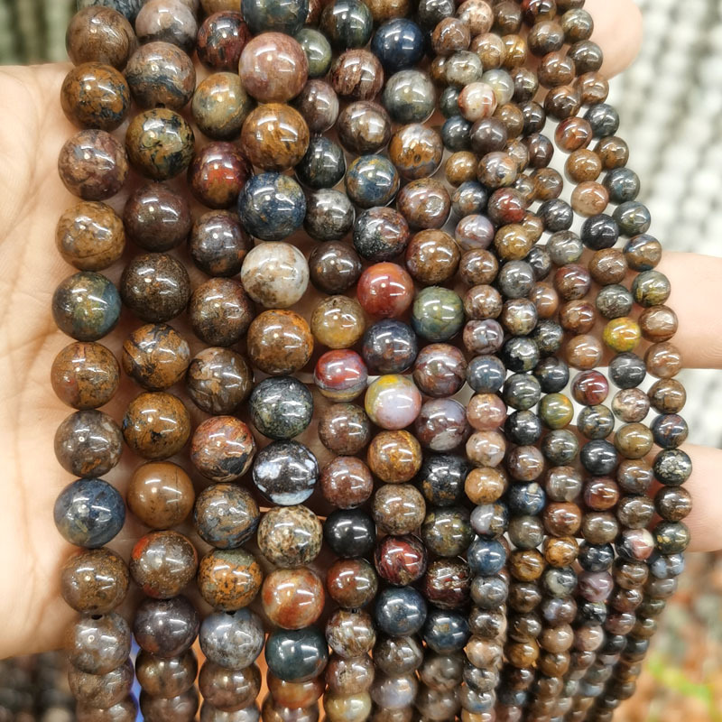 Natural Gemstone 4-12mm Round Beads Strand