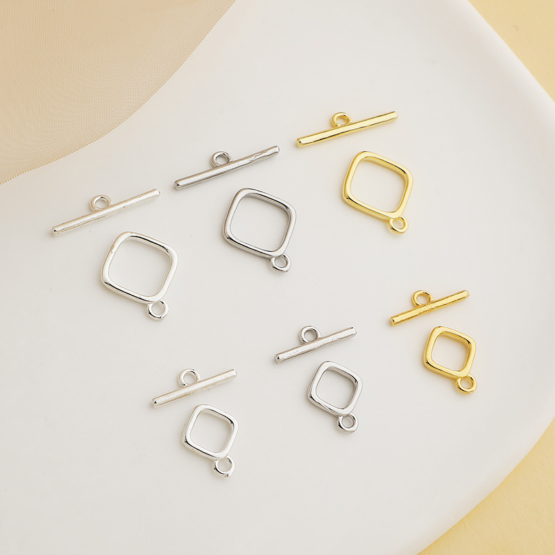 925 Sterling Silver OT Buckle for Jewelry DIY Multiple Style Color Siz