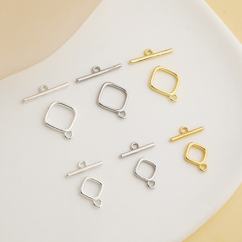 925 Sterling Silver OT Buckle for Jewelry DIY Multiple Style Color Size