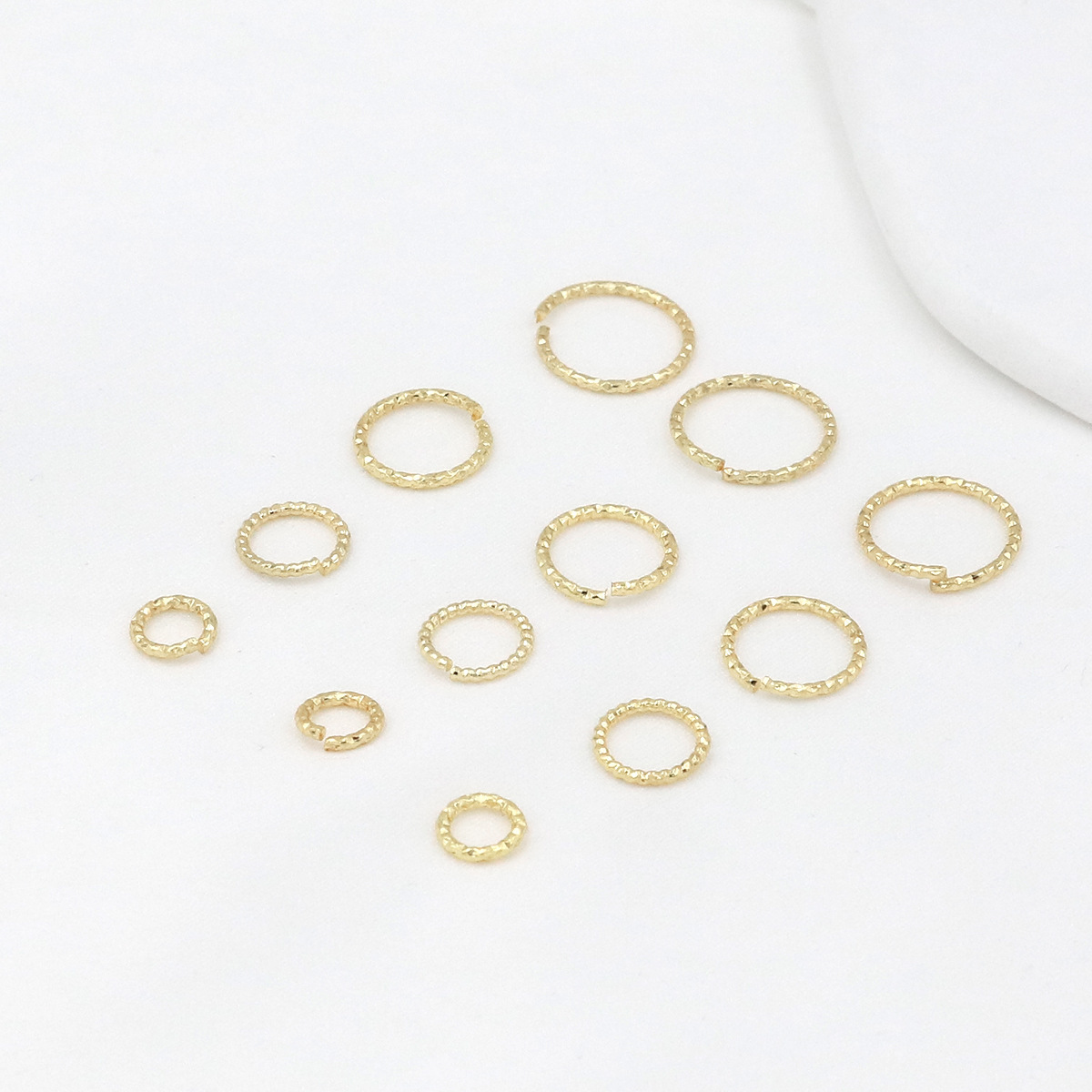 14k Gold Plated Twist Closing Ring Open Ring Accessory 10pcs