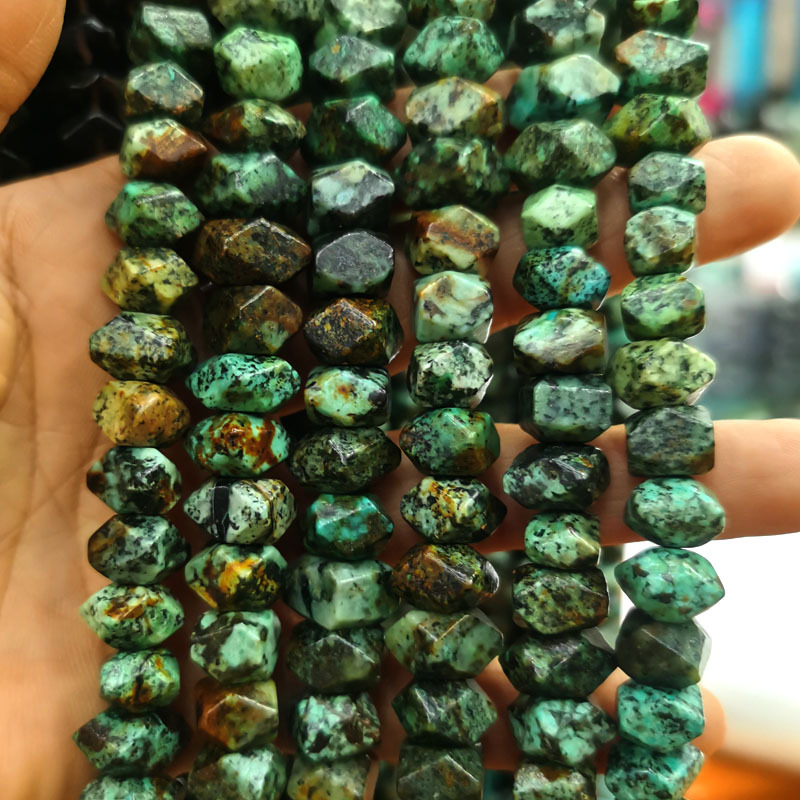 6*11mm gemstone irregular rhombus faceted beads strand