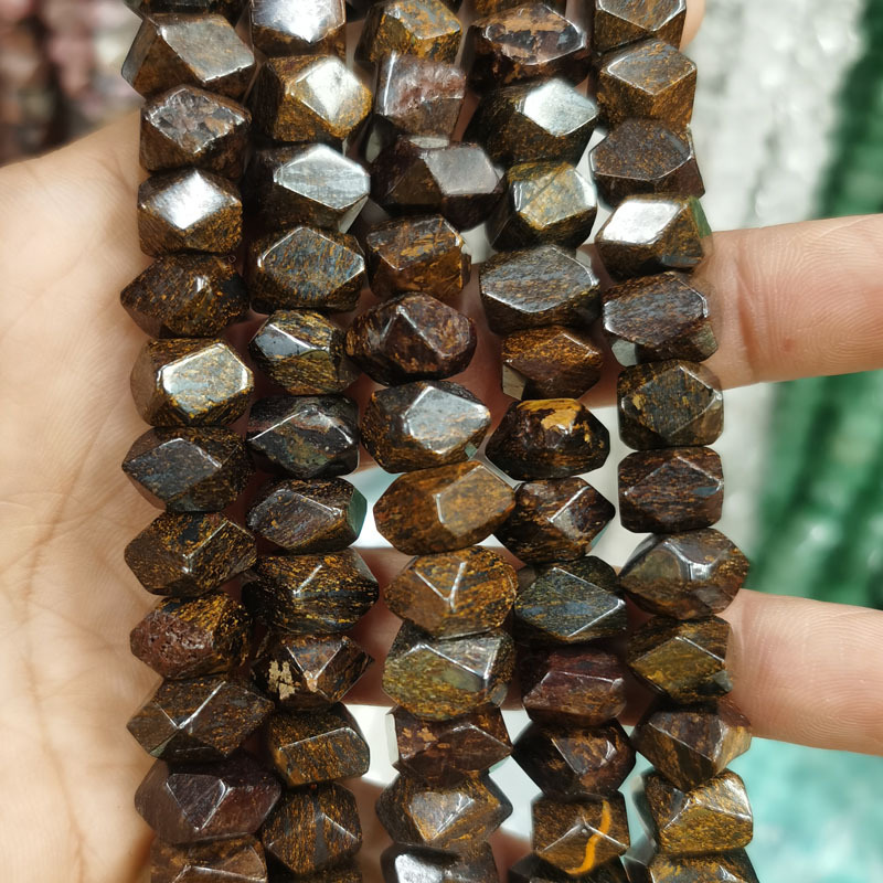 6*11mm gemstone irregular rhombus faceted beads strand