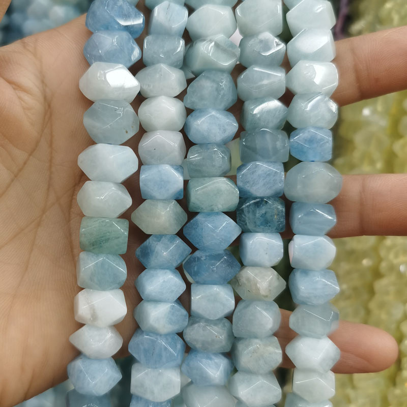 6*11mm gemstone irregular rhombus faceted beads strand