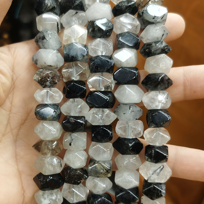 6*11mm gemstone irregular rhombus faceted beads strand