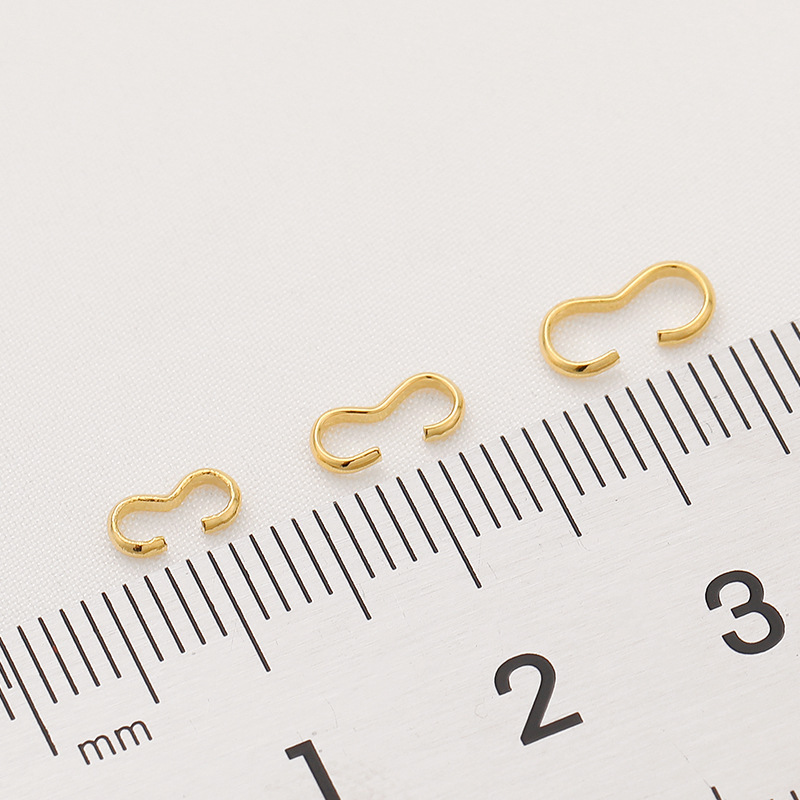 14k Gold Plated 3-Shaped Clasp Connector Accessories 10pcs