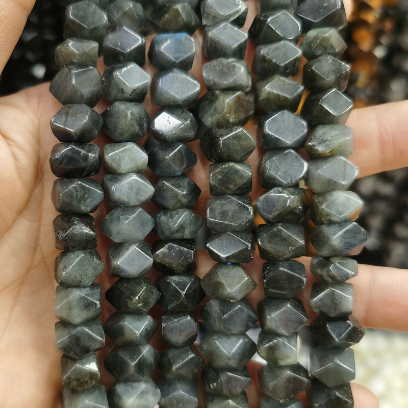 6*11mm gemstone irregular rhombus faceted beads strand