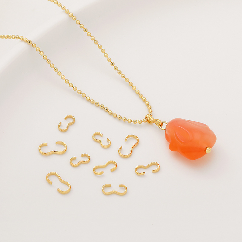 14k Gold Plated 3-Shaped Clasp Connector Accessories 10pcs