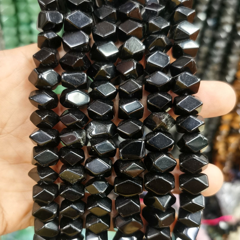 6*11mm gemstone irregular rhombus faceted beads strand