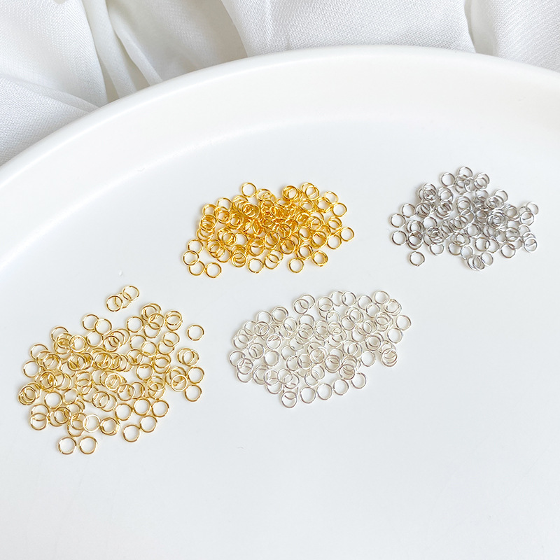 14k Gold Plated Titanium Steel High Hardness Thin Jumping Rings 100pcs