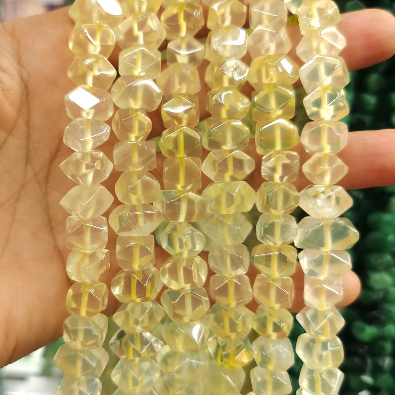 6*11mm gemstone irregular rhombus faceted beads strand