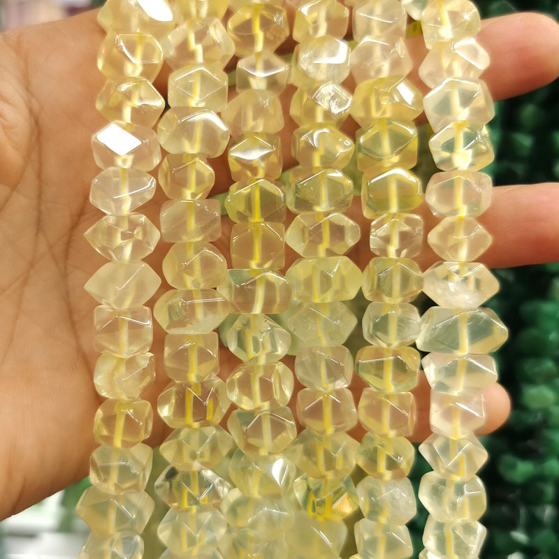 6*11mm gemstone irregular rhombus faceted beads strand