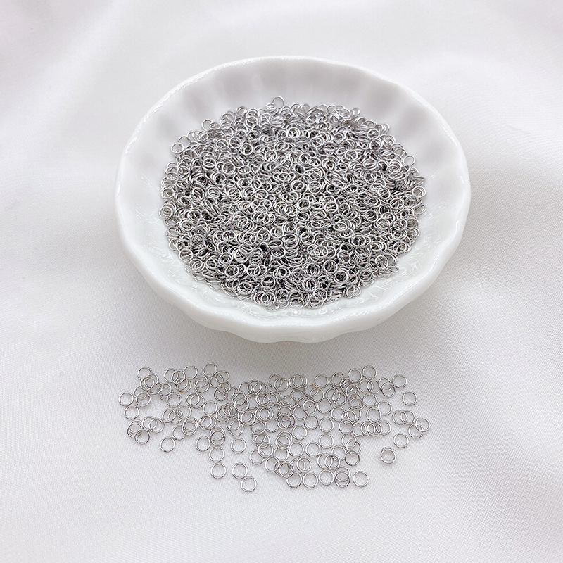 14k Gold Plated Titanium Steel High Hardness Thin Jumping Rings 100pcs