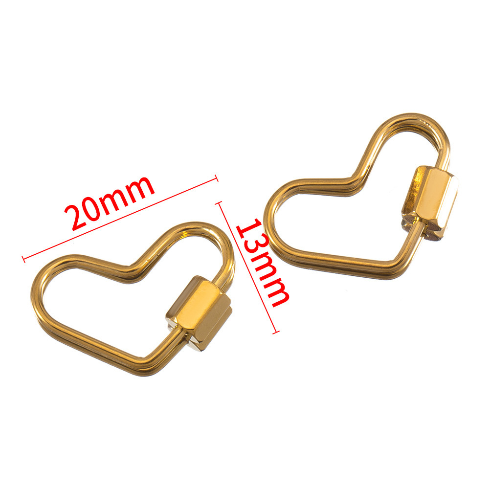 Gold Plated stainless st Retractable Clasp Screw Clasp Multiple Shape 