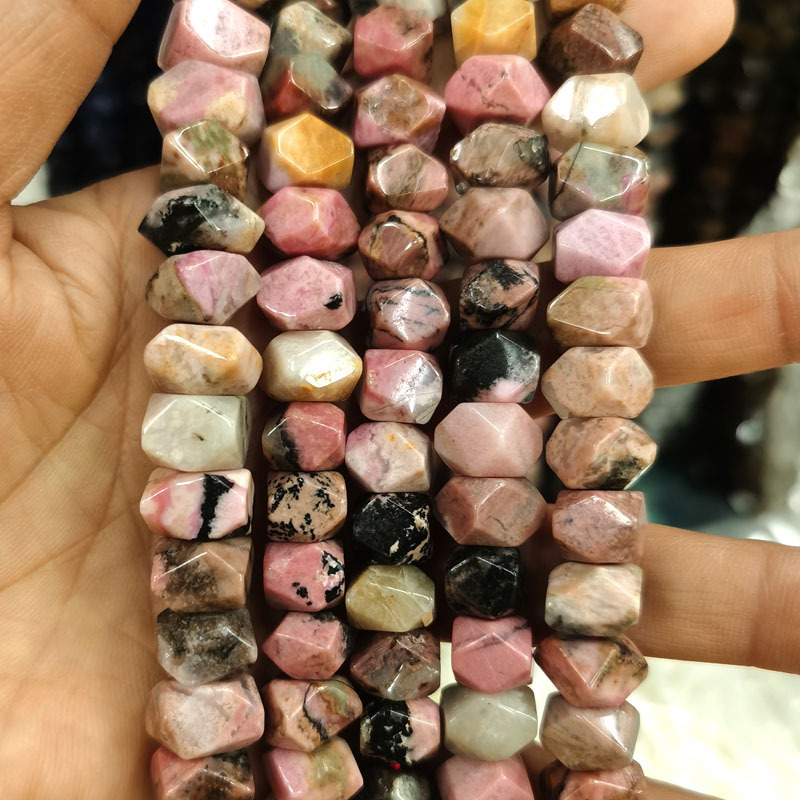 6*11mm gemstone irregular rhombus faceted beads strand