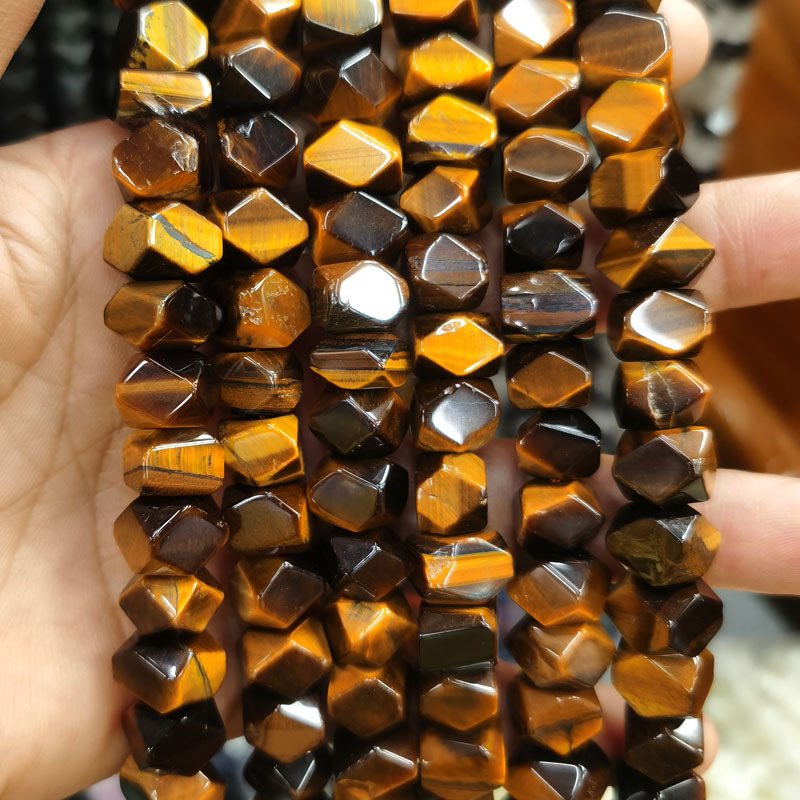 6*11mm gemstone irregular rhombus faceted beads strand