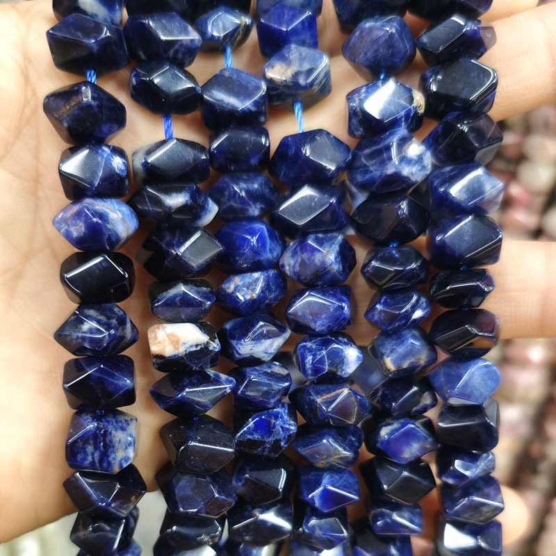 6*11mm gemstone irregular rhombus faceted beads strand