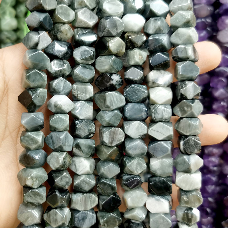 6*11mm gemstone irregular rhombus faceted beads strand