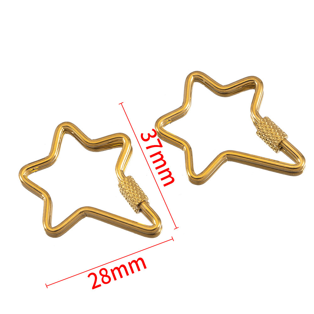 Gold Plated Stainless Steel Retractable Clasp Screw Clasp Multiple Shape DIY Jewellry Making Finding