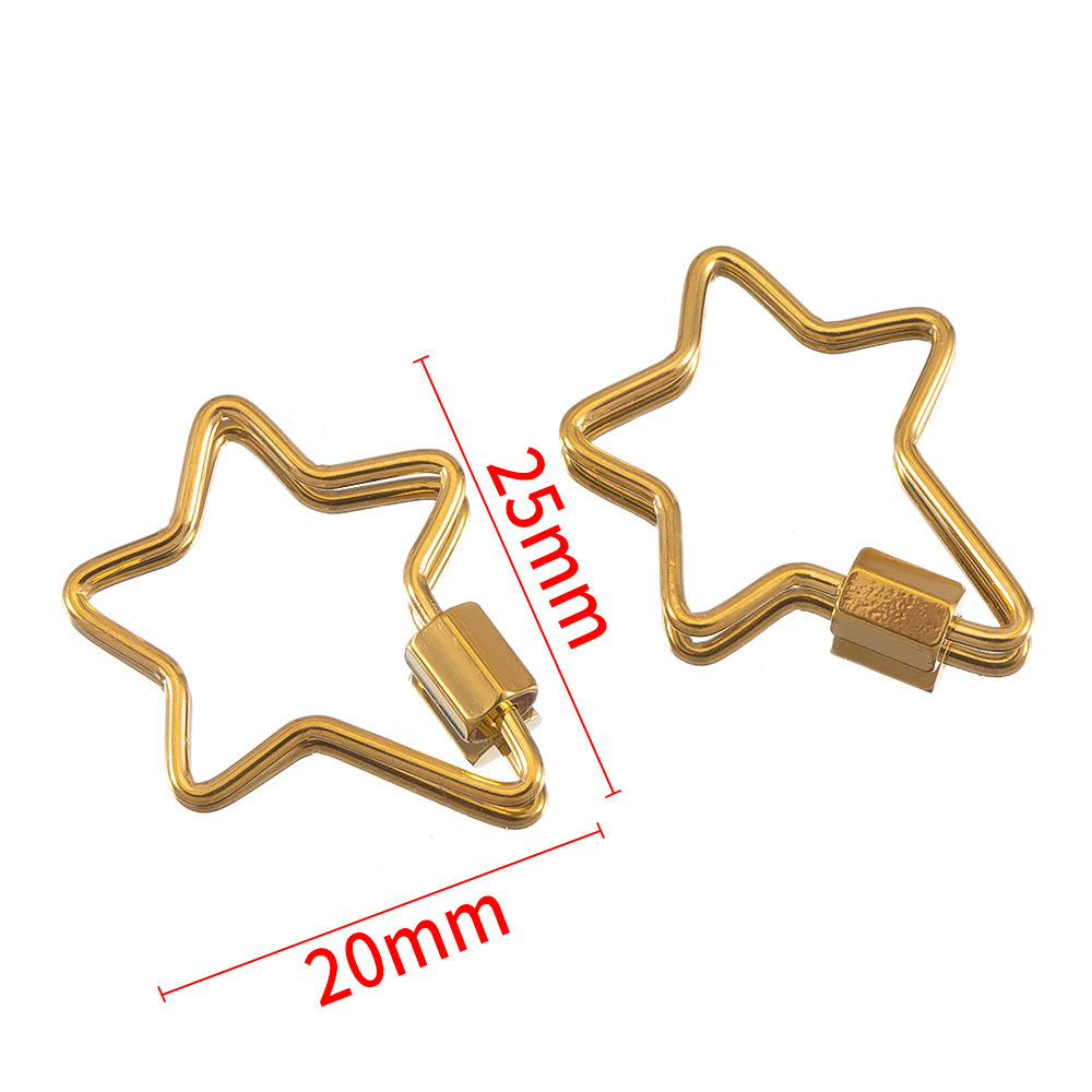 Gold Plated Stainless Steel Retractable Clasp Screw Clasp Multiple Shape DIY Jewellry Making Finding