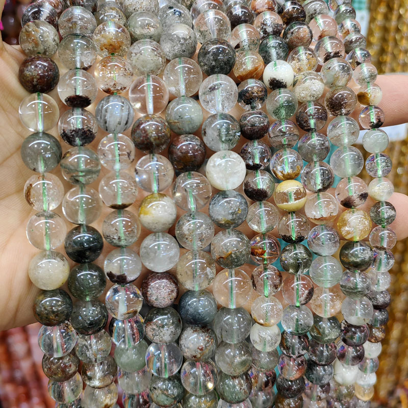 Natural Gemstone 4-12mm Round Beads Strand