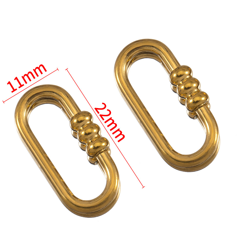 Gold Plated stainless st Retractable Clasp Screw Clasp Multiple Shape 