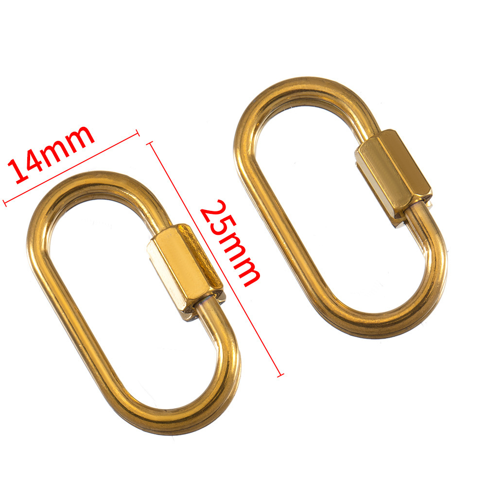 Gold Plated stainless st Retractable Clasp Screw Clasp Multiple Shape 